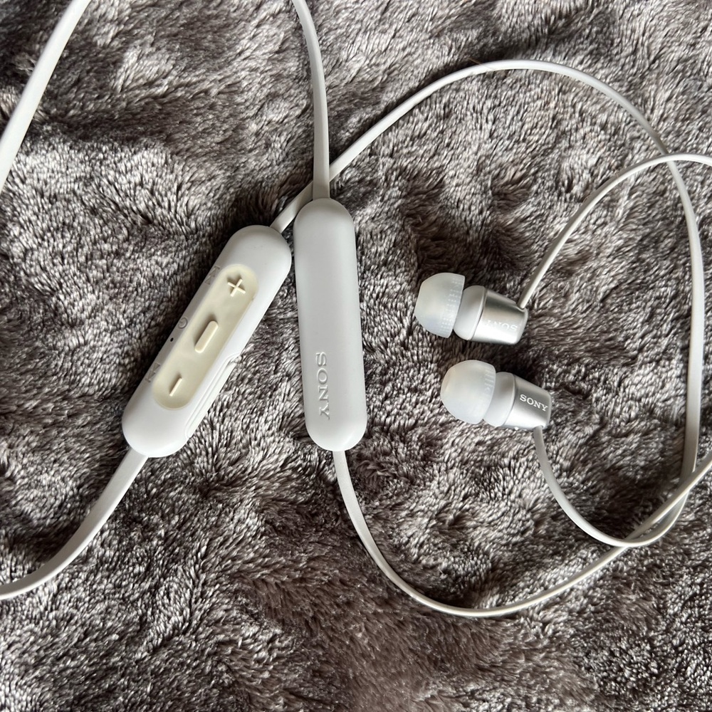 Sony White/Silver In-ear Headphones